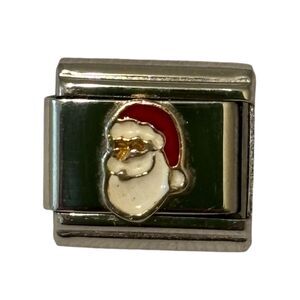 Italian Charm Bracelet Santa Claus Charm Silver